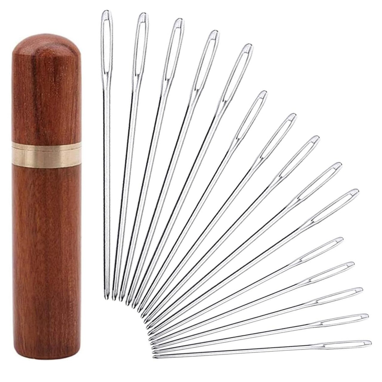 Large Eye Blunt Needles,15 Pieces Stainless Steel darning Needles for Yarn,Yarn Knitting Needles, Knitting and Crochet Supplies